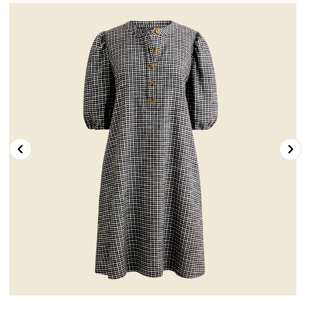 Classic Black and White Checkered Dress